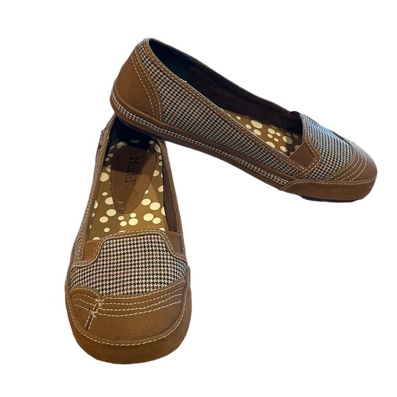 Mudd “Jaman” Houndstooth and Faux suede Slip On Sneakers Size 8 - Picture 2 of 11